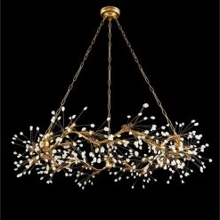 John Richard Waving Twelve Light Quartz Chandelier