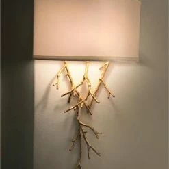 John Richard Prana: Spiked Gold Leaf Single Sconce