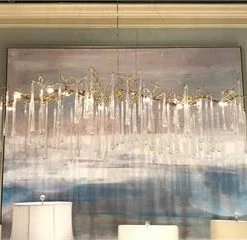 John Richard Glass Teardrop 14 Light Horizontal