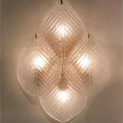 John Richard Frosted Glass Petal Wall Sconce