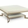 John Richard Gold 2-Tier Metal Basel Ottoman