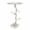 Chic House Forever Silver Table With Birds Living Room