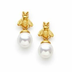 Julie Vos Bee Pearl Drop Earring