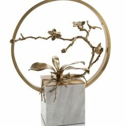 John Richard Antique Brass Table Top Orchid