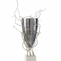 John Richard Profusion Of Sapling Vase In Nickel