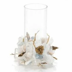 John Richard Illuminator Vase In Crystals And Brass