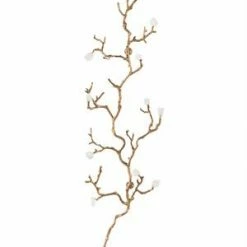 John Richard Brass And Quartz Bud Wall Sculpture