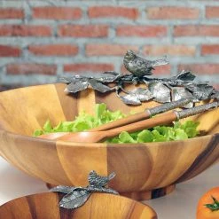 Vagabond House/Arthur Court Vagabond House / Arthur Court Song Bird Salad Serving Bowl