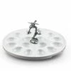 Vagabond House/Arthur Court Vagabond House / Arthur Court Deviled Egg Tray With Pewter Song Bird Handle
