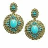 Roni Blanshay Gold Plated Metal Round Mesh Earring