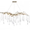 John Richard Brass And Glass Teardrop Nine-Light Chandelier 1 John Richard Brass And Glass Teardrop Nine-Light Chandelier