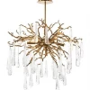 John Richard Brass And Glass Seven-Light Chandelier 2 John Richard Brass And Glass Seven-Light Chandelier