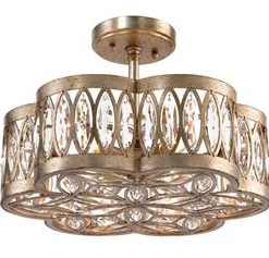John Richard Diamante Six-Light Semiflush