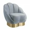 Chic House Forever Bloom Velvet Chair