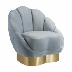 Chic House Forever Bloom Velvet Chair