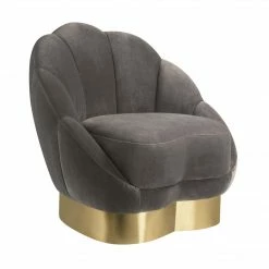 Chic House Forever Bloom Velvet Chair