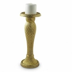 Julia Knight Florentine Gold 14.5" Candle Holder