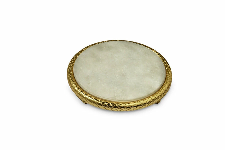 Julia Knight Florentine Gold 11" Marble Cheese Tray 3 Julia Knight Florentine Gold 11" Marble Cheese Tray