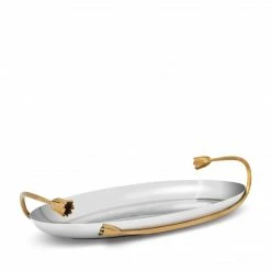 L'OBJET Deco Leaves Tray-Large