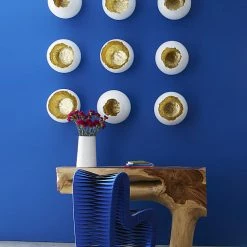 Phillips Collection Broken Egg Wall Art White And Gold Leaf, Set Of 4