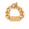 French Kande Jewelry GOLD BEVEL CHAIN WITH LILLE MEDALLION