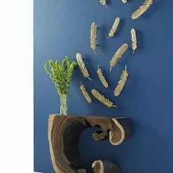 Phillips Collection Feathers Wall Art Gold Leaf, Set Of 2
