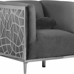 Chic House Forever Living Room Opal Velvet Chair