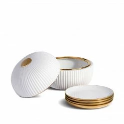 L'OBJET Ionic Box & Plates (Set Of 4)