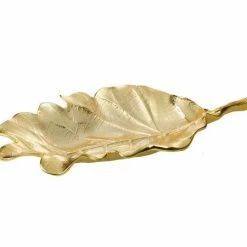 Chic House Forever Table Tops Single Gold Leaf Dish