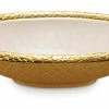 Julia Knight Florentine 15" Oval Bowl Gold Snow