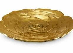 Julia Knight Rose 15" Platter Gold