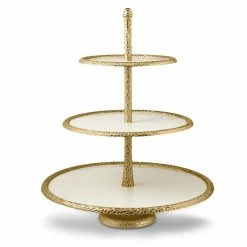 Julia Knight Florentine Gold 18" Three - Tiered Server