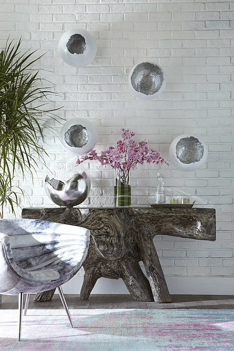 Phillips Collection Broken Egg Wall Art White And Silver Leaf, Set Of 4 4 Phillips Collection Broken Egg Wall Art White And Silver Leaf, Set Of 4