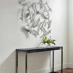 Phillips Collection Feathers Wall Art Silver Leaf, Set Of 2