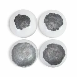 Phillips Collection Broken Egg Wall Art White And Silver Leaf, Set Of 4