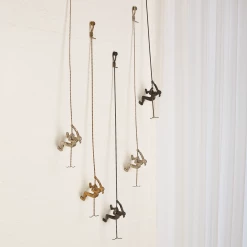Global Views Climbing Woman-Wall Mounted-Bronze