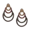 Roni Blanshay Silver Plated Metal Pave Earring