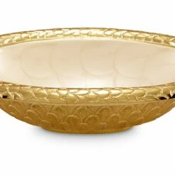 Julia Knight Florentine Gold 8" Oval Bowl