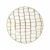 Prouna Alligator Gold-White Dessert/Salad Plate 2 Prouna Alligator Gold-White Dessert/Salad Plate